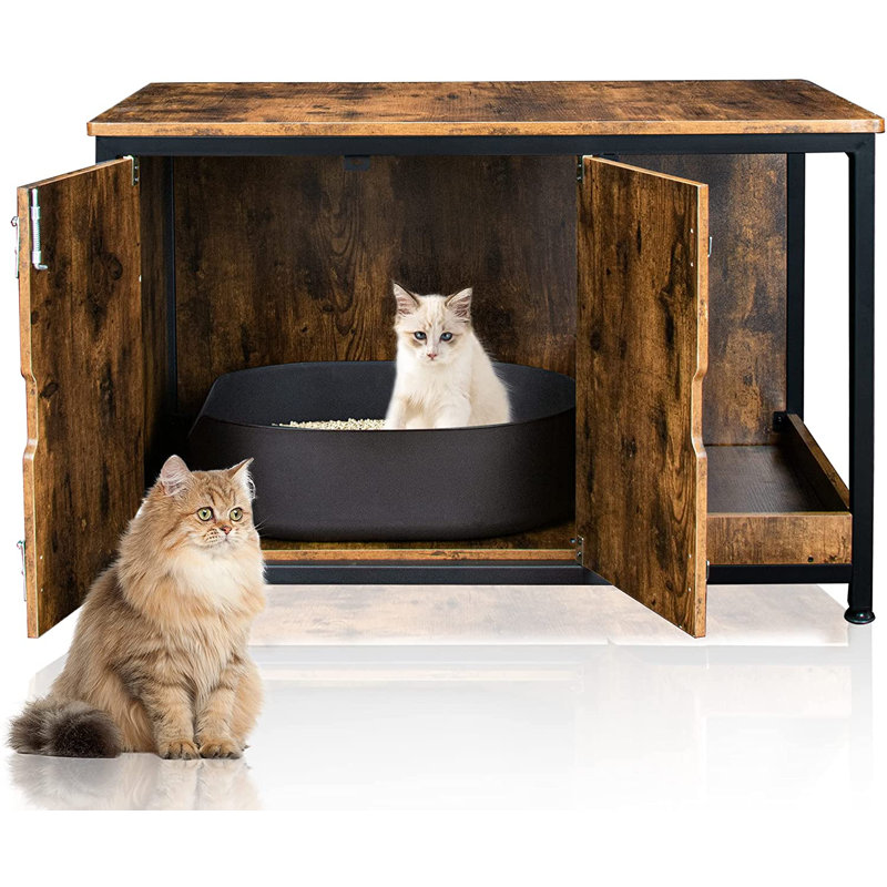 Tucker Murphy Pet™ 37'' Hidden Cat Litter Box Enclosure, Indoor Dog Proof Cat Litter Box